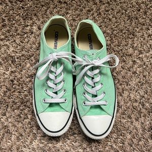 Teal Converse All Star Low Tops